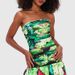 Butterfly Printed Pleated One-Piece Swimsuit For Women - Slim Fit, Holiday Beachwear, European & American Style_ecoleips.com