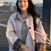 Elegant Two-tone Lapel Trench Coat For Women, Autumn Vintage Style, Petite Stylish, Versatile And Super Attractive_ecoleips.com