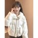 girl Korean Style Sweet Wave Point Down For Women Loose Cotton Coat Autumn Winter Warm Student Puffer Jacket_ecoleips.com