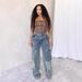 Women's Clothing Star Tassel Raw Edge Loose Straight Casual Pants Women_ecoleips.com