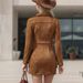 Women's Clothing Western Boho Fringe Suede Dress – Long Sleeve Vintage Floral Embroidery Maxi Dress For Women_ecoleips.com