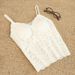 Lace Camisole With Chest Pads, Slim Fit, Fleece Lined, Anti-Exposure, Sexy Pure Desire Style, Internet Celebrity Top For_ecoleips.com