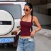 Y2K Women's Sexy Camisole Tops Thin Summer Tank Tops Spaghetti Strap Sleeveless_ecoleips.com