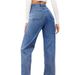 New Cross-Border European And American Women's Jeans High Waist Slim Straight Denim Pants Hot Sale_ecoleips.com