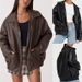 Aria Basics Spring Autumn Hot-Selling European And American Jacket Motorcycle Style Loose Top Turn-Down Collar Elastic Waist_ecoleips.com