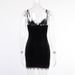 Dark Cross Black Mini Dress Vintage Sexy Spaghetti Strap High Waist Slit Dresses Goth Party Club Women Dress_ecoleips.com