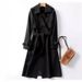 Women's Trench Coat Mid-Length Slim Fit Double-Breasted Classic British Style Overcoat With Checkered Lining (Available In 7 Sizes & 14 Colors)_ecoleips.com