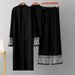 European And American Style Women's Three Piece Suit Set with Shawl Jacket round Neck Base Knit Top And Wide Leg Trousers Casual Jacquard_ecoleips.com