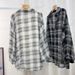 Women's Clothing Summer Plaid Shirt For Women Unique Design Loose Fit Chiffon Blouse Sun Protection Top_ecoleips.com