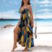 Women's Clothing New Beach Suspender Dress Print Hem Slit Sexy Dress For Women_ecoleips.com
