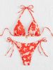Women's Clothing Slim And Meat Covering Casual Floral Durable High Elastic Holiday Style Split Swimsuit_ecoleips.com