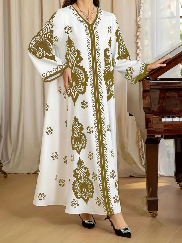 Women's Clothing Robes For Women Tourism Gold Stamped Robes And Long Skirts_ecoleips.com