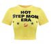 American Retro Style, Unique And Simple, Slim-fit, Color-blocked Letter Print Short-sleeve T-shirt, Trendy Top With_ecoleips.com