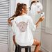 Women's Casual round Neck Short Sleeve T-Shirt Multi-Color Solid Loose Printed Top European American Style Fashionable Sportswear_ecoleips.com