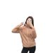 Aria Basics Women's Long Fleece Jacket With Stand-up Collar, Warm Jacket, Long-sleeve Zip-up Cardigan 439138_ecoleips.com