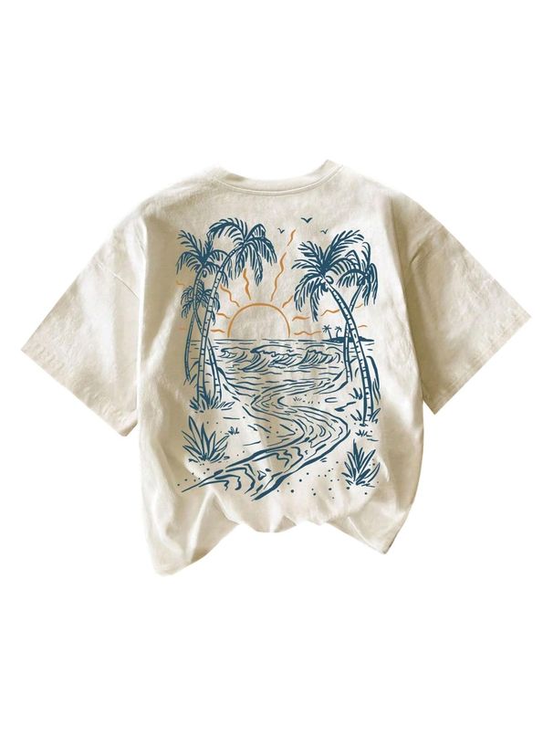 SOLY HUX Women's Graphic Tshirts Tropical Print Short Sleeve Crew Neck Vacation Summer Tee Tops_ecoleips.com