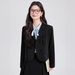 Women's Professional Blazer And Skirt Set Youthful Academic Style for Interviews Speeches And Formal Occasions Wrinkle-Resistant Polyester Blend_ecoleips.com
