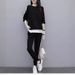 Casual Sportswear Set For Women, Autumn New Loose Fashion Plus Size Stylish Youthful Sweatshirt Best Friend Outfit_ecoleips.com