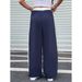 Women's Clothing High Waist Casual Pants Women's Spring And Autumn New Loose Straight Floor Length Pants Bar Splicing Sports Sweatpants Trend_ecoleips.com