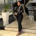 Women's Clothing New Solid Color Autumn And Winter Half High Collar Hot Diamond Long Sleeve Temperament Slim Hip Dress_ecoleips.com
