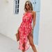 Independently Designed 2024 Summer European And American Sexy Camisole Flowing Printed A-line Dress, In Stock_ecoleips.com