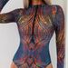 Women's Clothing Sexy Mesh Slim Fit One Piece Swimsuit Long Sleeved Zipper Style For Hot Springs Suitable For Formal & Casual For Women_ecoleips.com