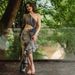 Women's Clothing Off Shoulder Oblique Shoulder Printing Navel Baring Sexy Casual Pleated Dress_ecoleips.com
