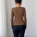 Voya Hot Selling Women's Clothing, Solid Color Design, Hollowed Out Long Sleeved Shoulder T-shirt, Slim Fit, Inner Layer, Temperament Top_ecoleips.com