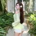 Women's Loose Fitting See through Long Sleeved Pullover Cover up Bikini Two Piece Swimsuit for Beach Vacations Hot Springs Sexy_ecoleips.com
