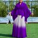 Women's Clothing Autumn Large Size Fashion Elegant Bat Sleeve Top Gradient Color Skirt Two Piece Set_ecoleips.com