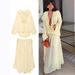 Women's Clothing Ruffled Pleated Top Chiffon Skirt Suit_ecoleips.com