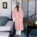 Women's Beige Wool Blend Coat Oversized Long Trench Coat Korean Style Casual Outerwear_ecoleips.com