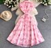 Youthful French Style Embroidered Print Dress With Raglan Sleeves Button Down Waist Cinching Long Light Luxury Summer Dress_ecoleips.com