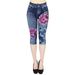 Women's Clothing Cropped Pants Summer Hot Selling Printed High Waist Women's Pants_ecoleips.com