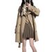 Petite Trench For Women 2024 Spring And Autumn New Korean High-End Black British Style Mid-Length Short Coat Jacket_ecoleips.com