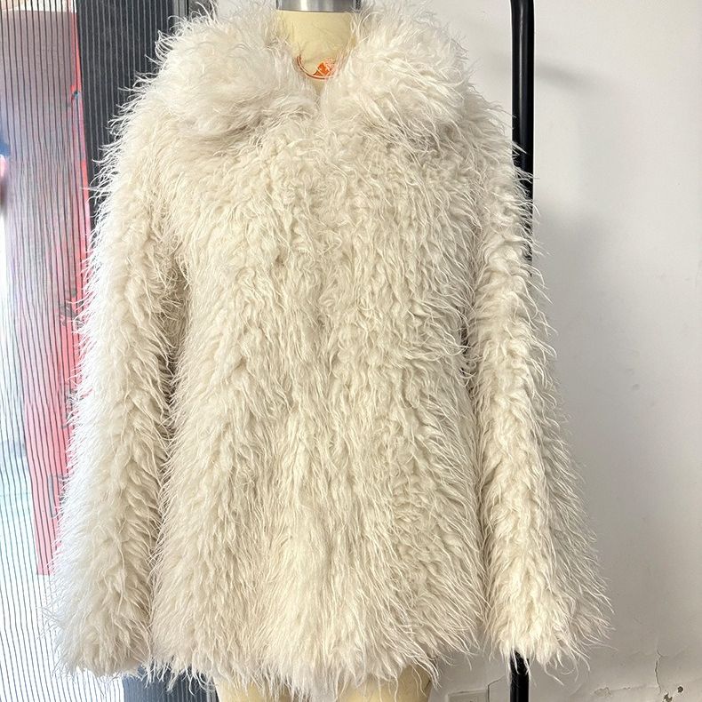 K Plush Coat, Imitation Fur, Environmentally Friendly Fur Coat, Women's Fashion Outfit, Top_ecoleips.com
