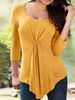 Women's Tops, Multiple Colors, Short Sleeve, Round Neck, Cotton Blend, Casual Wear, Everyday Use_ecoleips.com