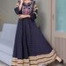 Vintage Thai Ethnic Style Long With Embroidered Collar, Waist-Cinching, Slimming Lantern Sleeves, Bohemian Flared Dress_ecoleips.com