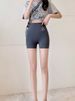 K High Waisted And Cinched Three Part Pants For Women, Thin And Seamless, Anti Glare, Yoga Base Safety Shorts For External Wear_ecoleips.com
