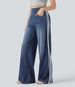 2025 European And American Retro Washed Side Stripe Jeans For Women High Street Design Loose Two Stripes Versatile_ecoleips.com