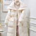 Lamb Wool Large Lapel Mid-Length Down Jacket For Women Winter European Style Thickened Fashionable Cotton Coat Trendy_ecoleips.com