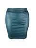 2025 S-3XL Women's Base Matte Leather PU Short Small Bodycon Skirt_ecoleips.com