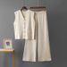 Women's Cross Border Cardigan Knit Set Single Breasted V Neck Top Casual Sporty Wide Leg Pants Spring Summer Loose Fit_ecoleips.com