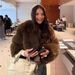 Women's Faux Fur Coat Spring Fashion Oversized Streetwear Jacket With Pockets, Lapel Collar, Polyester Outerwear For Casual Outfit (Brown, XS/S/M/L)_ecoleips.com