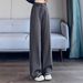 Women's Clothing Plus Size Wide Leg High Waist Denim Trousers For Women Spring And Autumn New Style Slightly Fat Mm Casual All Match_ecoleips.com