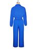 Women's Color Block Zip Up Cardigan And Wide Leg Drawstring Sports Pants Two Piece Set_ecoleips.com