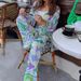 2026 Spring New Women's Clothing European American Cross-Border Fashion Printed Loose Long-Sleeve Shirt And Straight_ecoleips.com