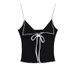 Y2K Cami Top With Bow Knot Front Spaghetti Strap Crop Tank Top Summer Women Shoujo Girl Top Outfit_ecoleips.com