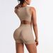 Cross-Border European And American Seamless Tight Yoga Suit Women's Belly Holding Outer Wear Running Sports Vest Peach_ecoleips.com
