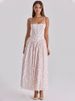 Mozision Summer Women Floral Print Sexy Maxi Dress Women Elegant Square Neck Spaghetti Strap Sleeveless Backless Club Long Dress_ecoleips.com